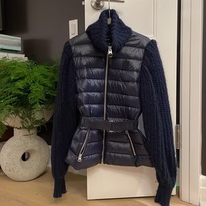 navy mackage sweater down jacket. Size xs
